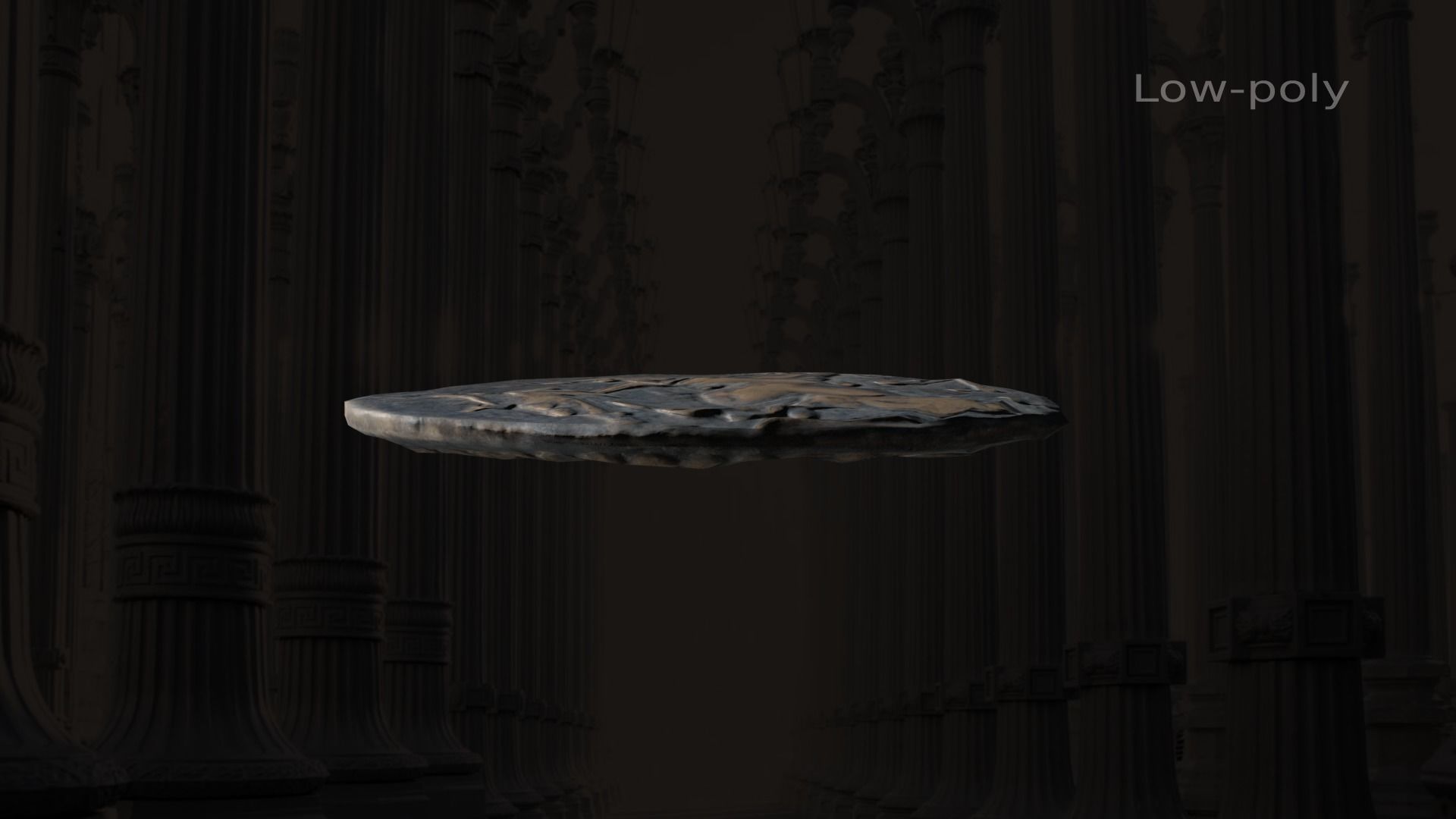 Ancient coin ALEXANDER Low-poly 3D model_10