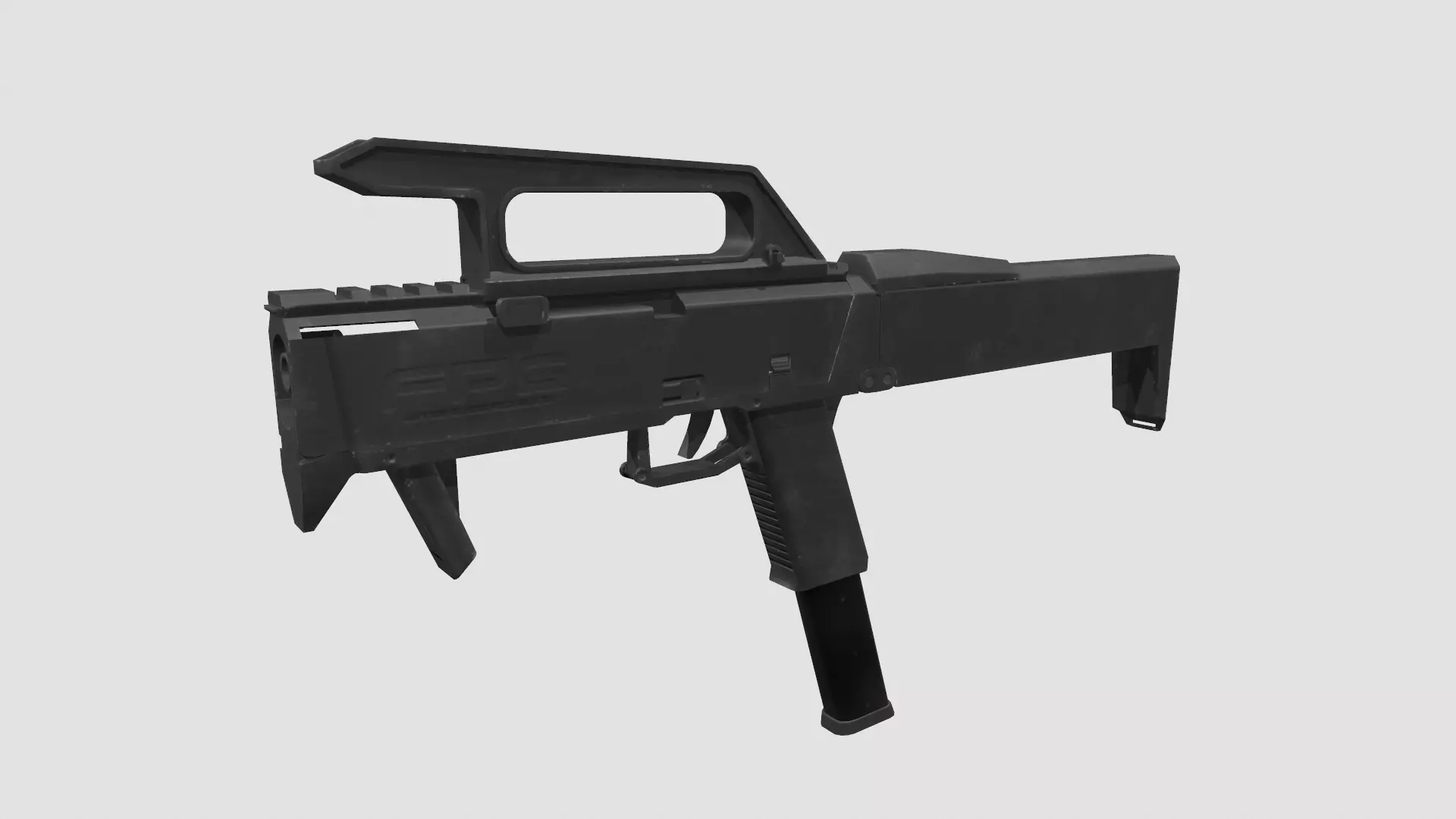 Magpul-FMG-9 gun Low-poly 3D model_0
