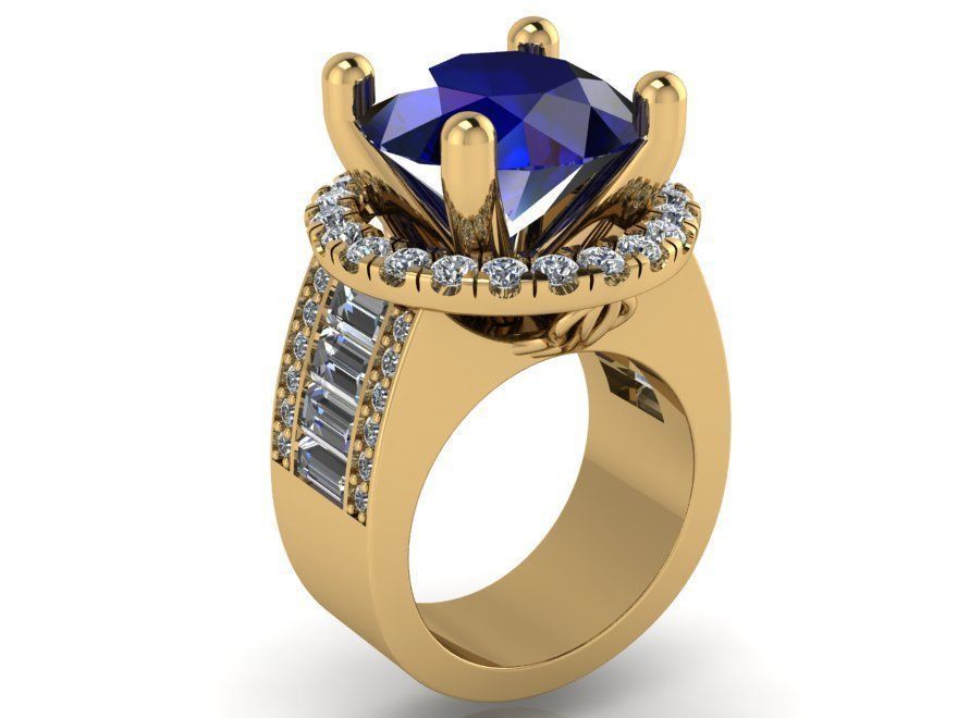 big round halo ring 0094 3D print model_1