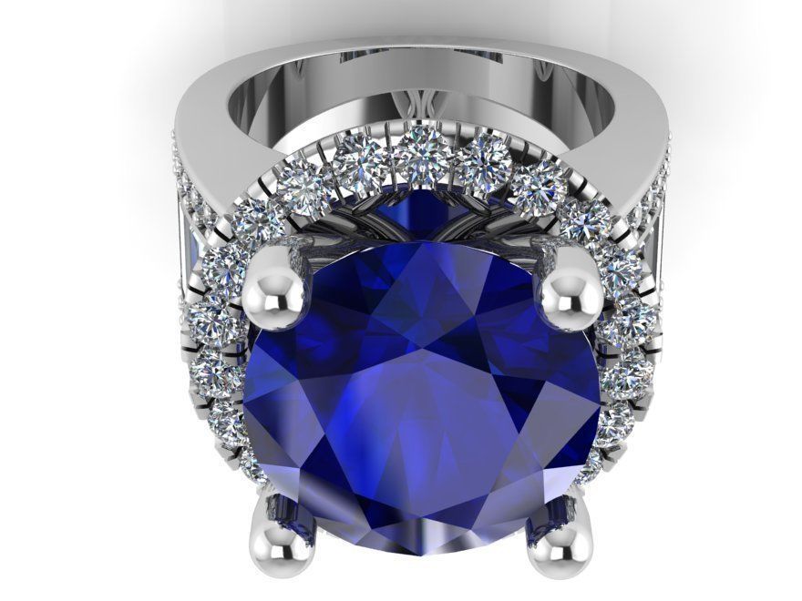 big round halo ring 0094 3D print model_2