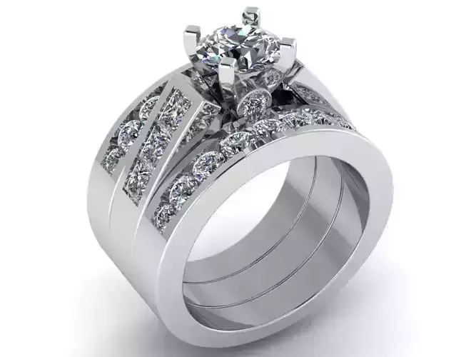 solitaire ring with band 0096
