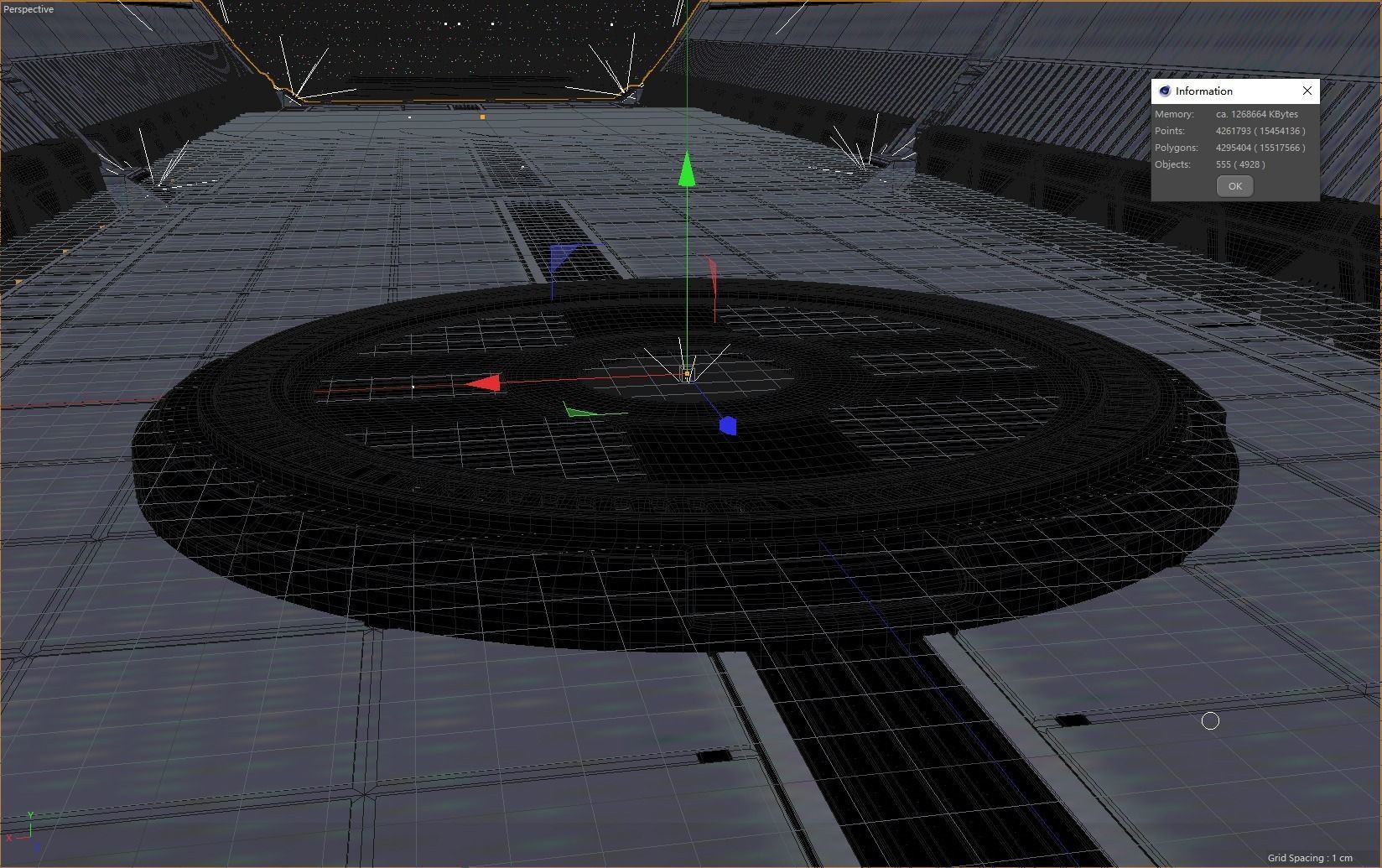 scifi tunnel scene 3D model_12