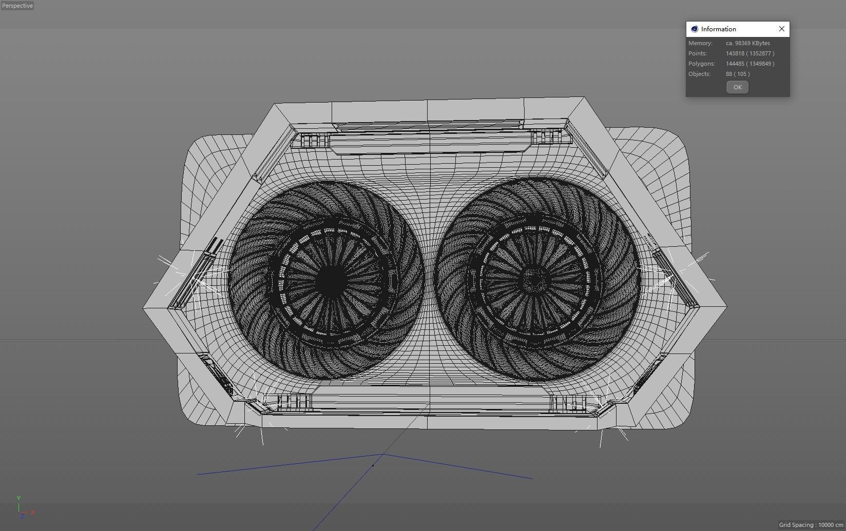 scifi tunnel scene 3D model_7