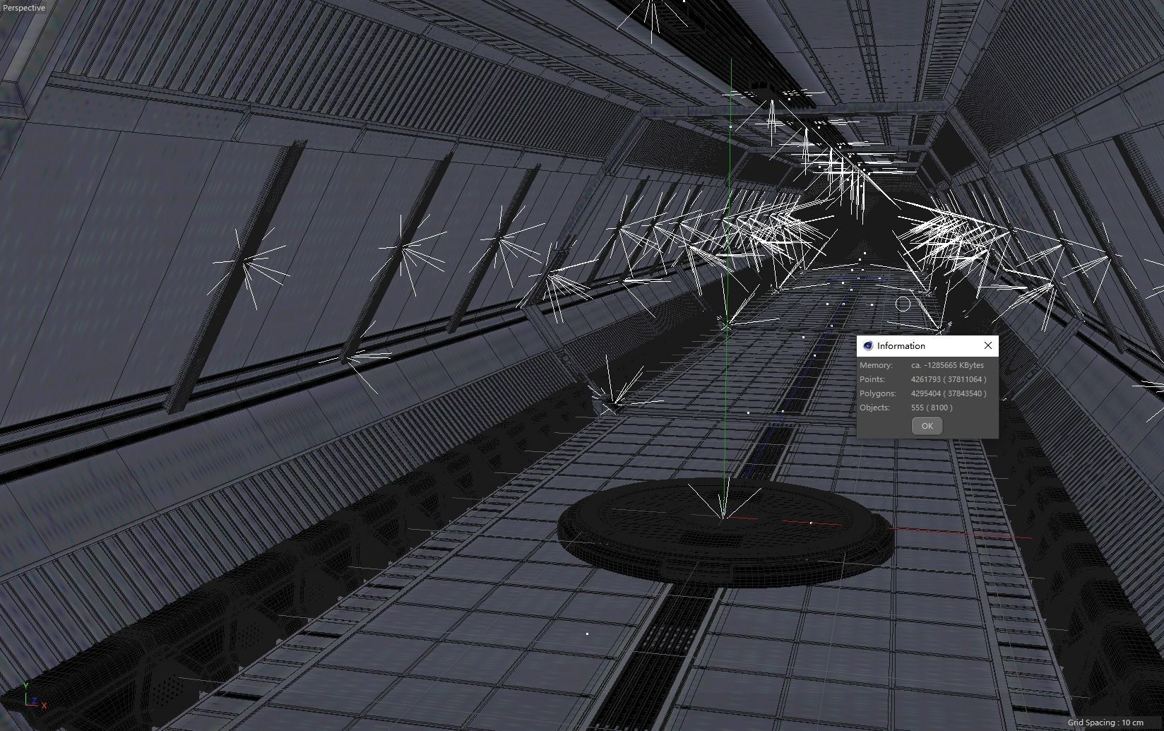 scifi tunnel scene 3D model_13