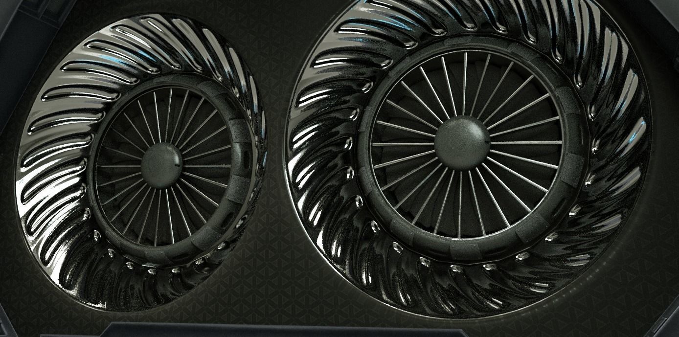 scifi tunnel scene 3D model_9