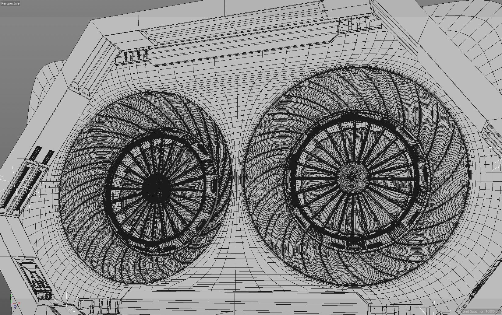 scifi tunnel scene 3D model_8