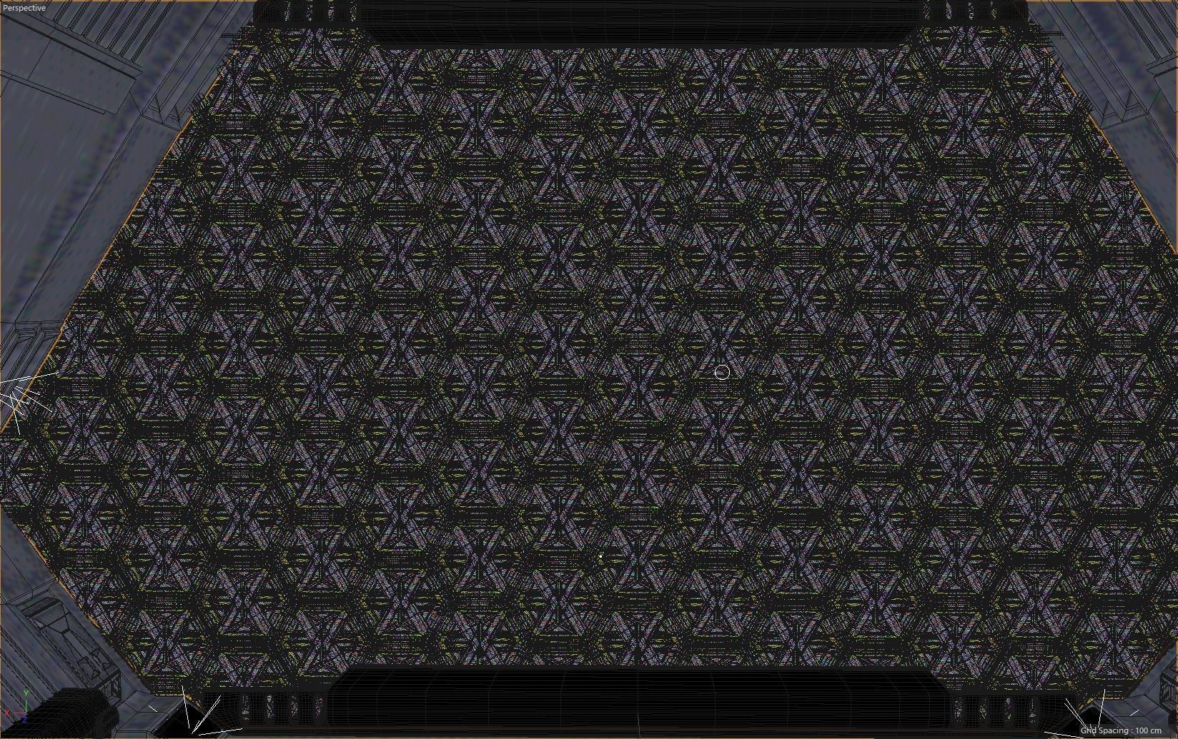 scifi tunnel scene 3D model_11