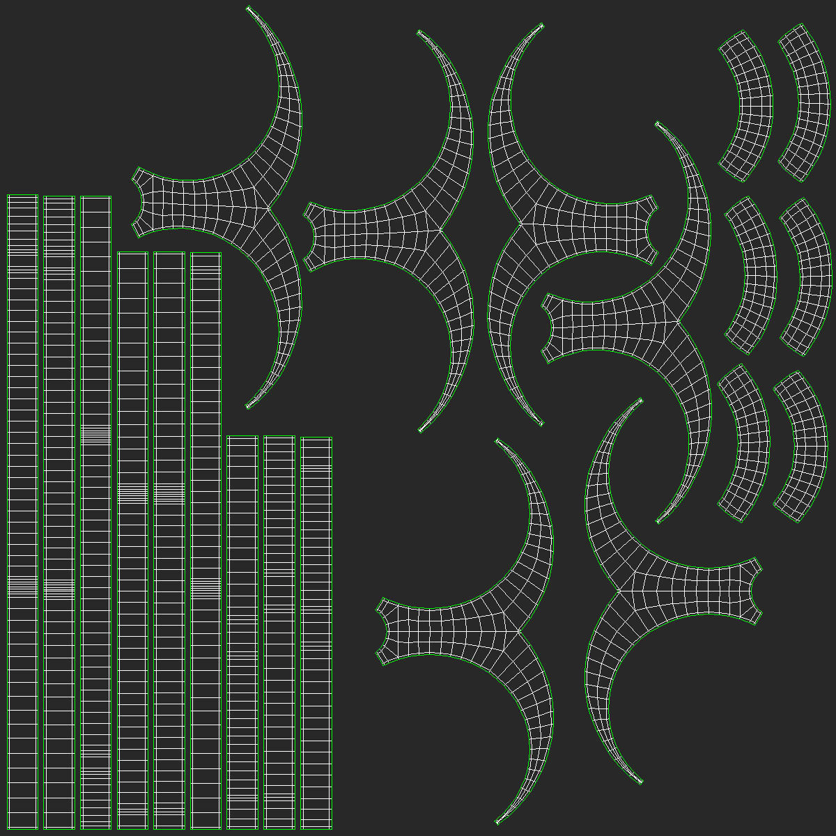 Biohazard Icon Low-poly 3D model_7