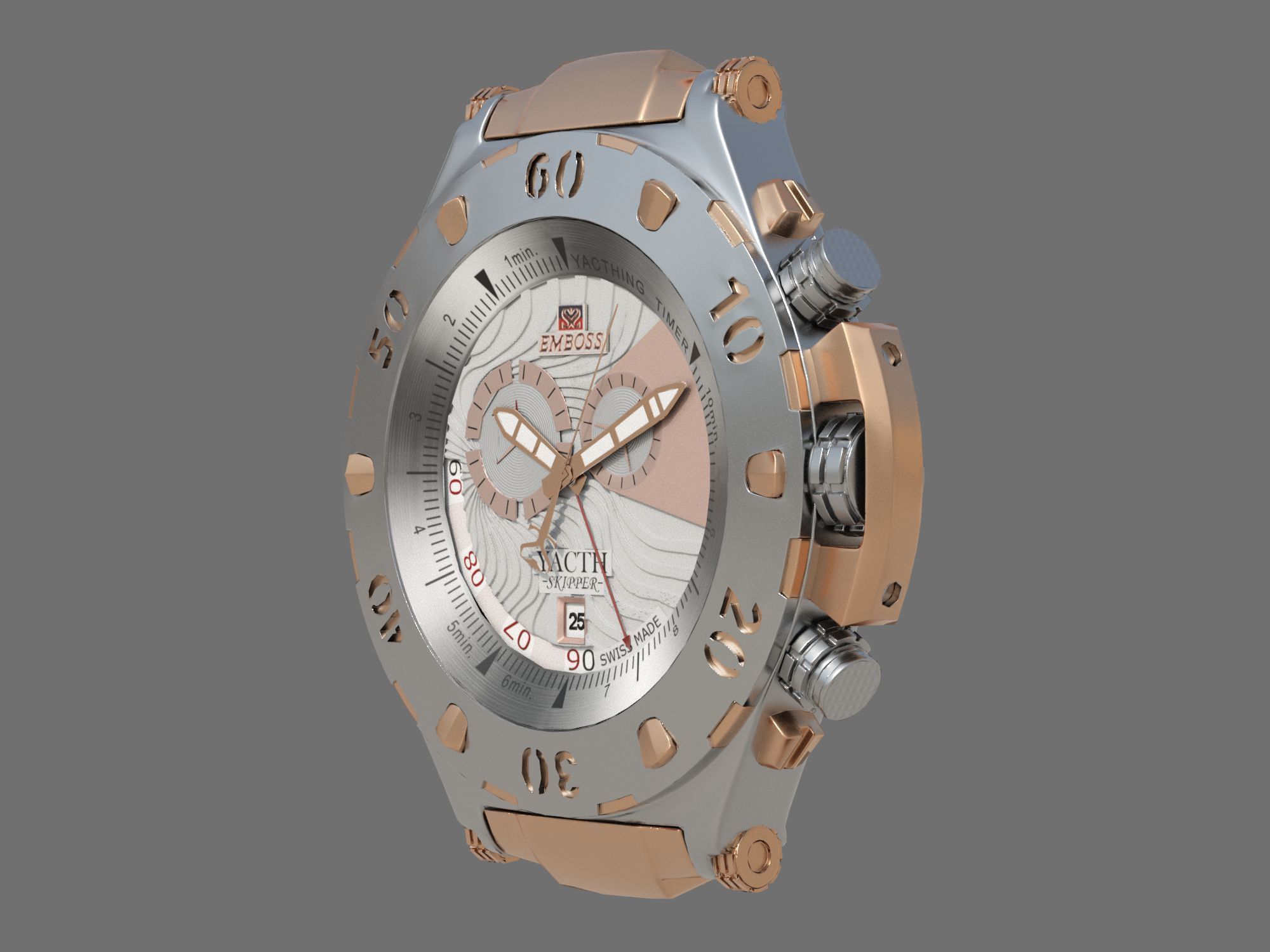 Watch mechanism 9 Low-poly Low-poly 3D model_2