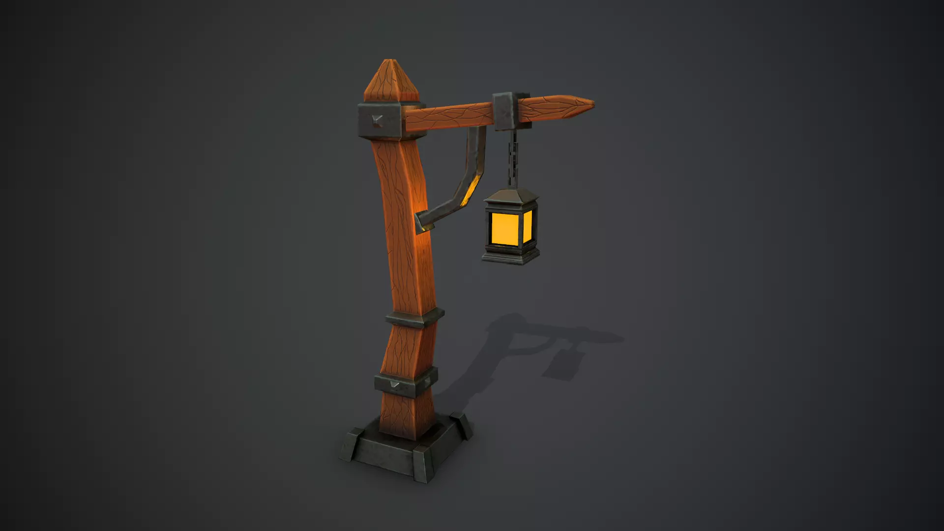 Stylized Lamp Low-poly 3D model_0