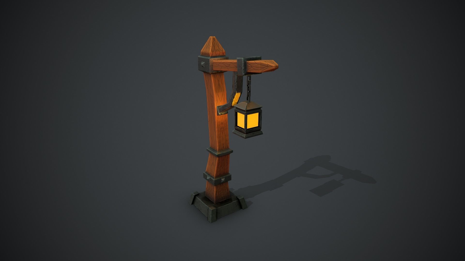 Stylized Lamp Low-poly 3D model_2