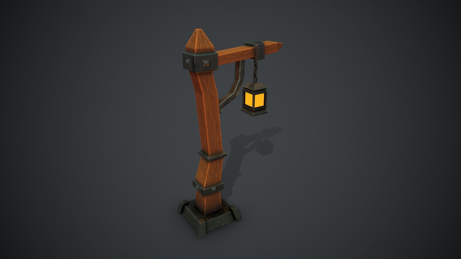 Stylized Lamp Low-poly 3D model_1