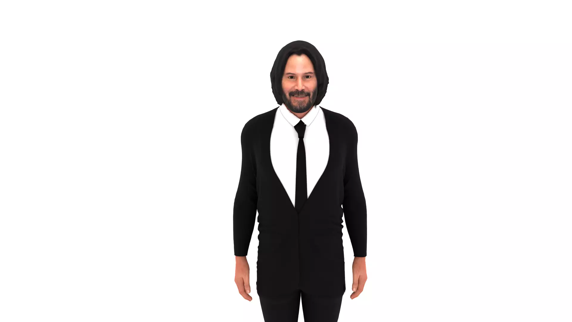 Keanu Reeves Low-poly 3D model