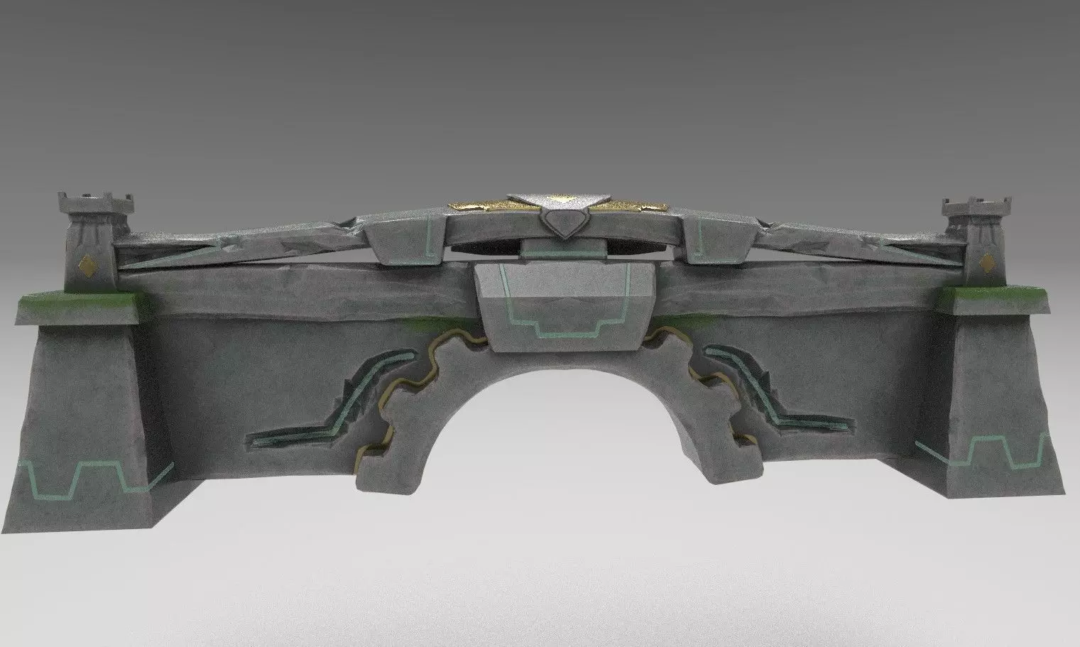 stylized wall Low-poly 3D model