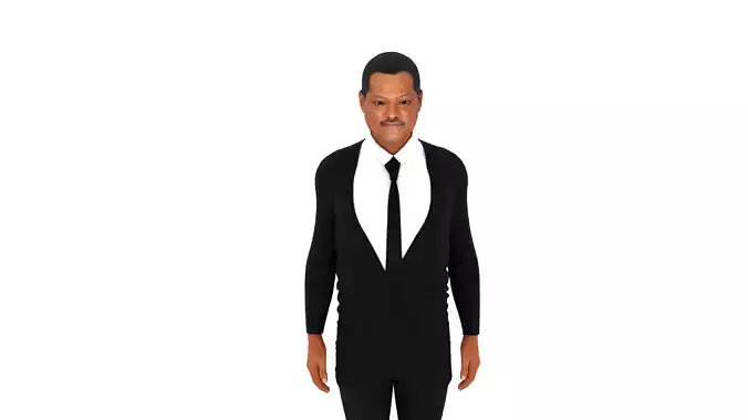 Laurence Fishburne Low-poly 3D model