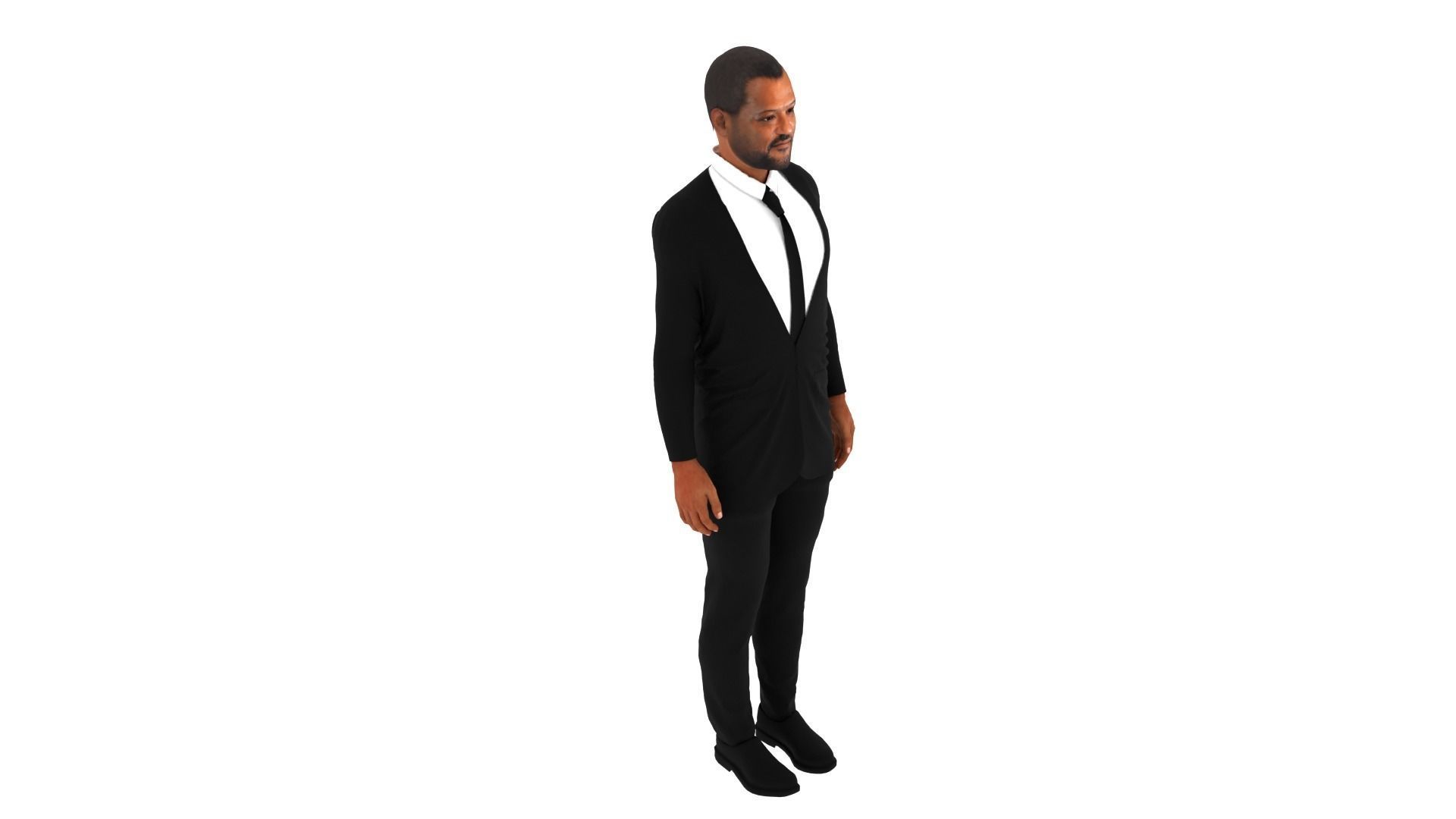 Laurence Fishburne Low-poly 3D model_3