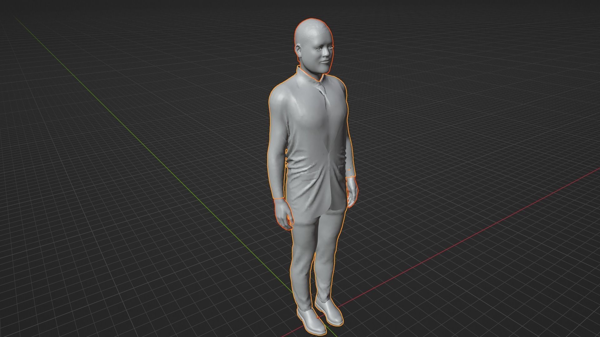 Laurence Fishburne Low-poly 3D model_8