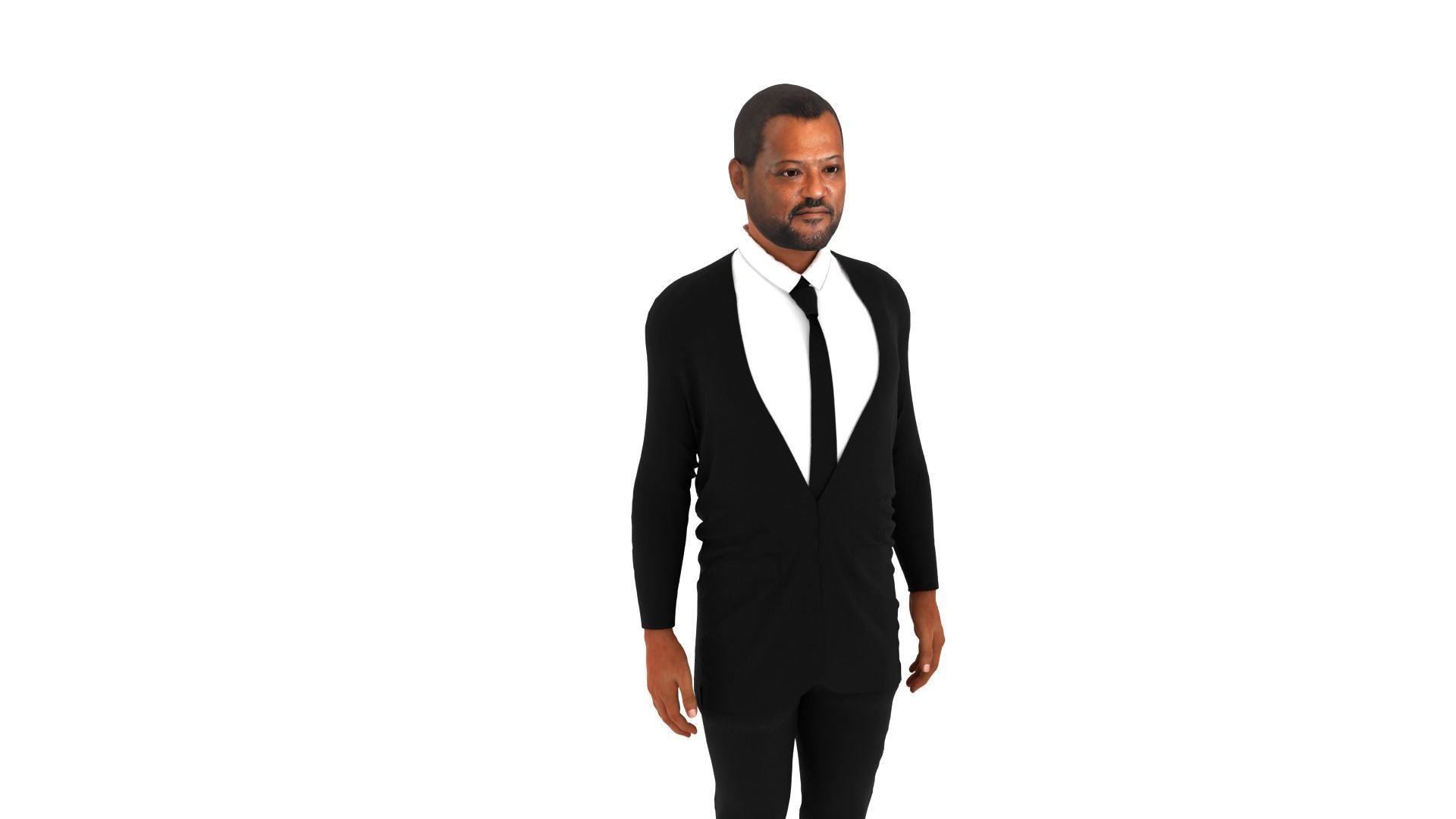 Laurence Fishburne Low-poly 3D model_1