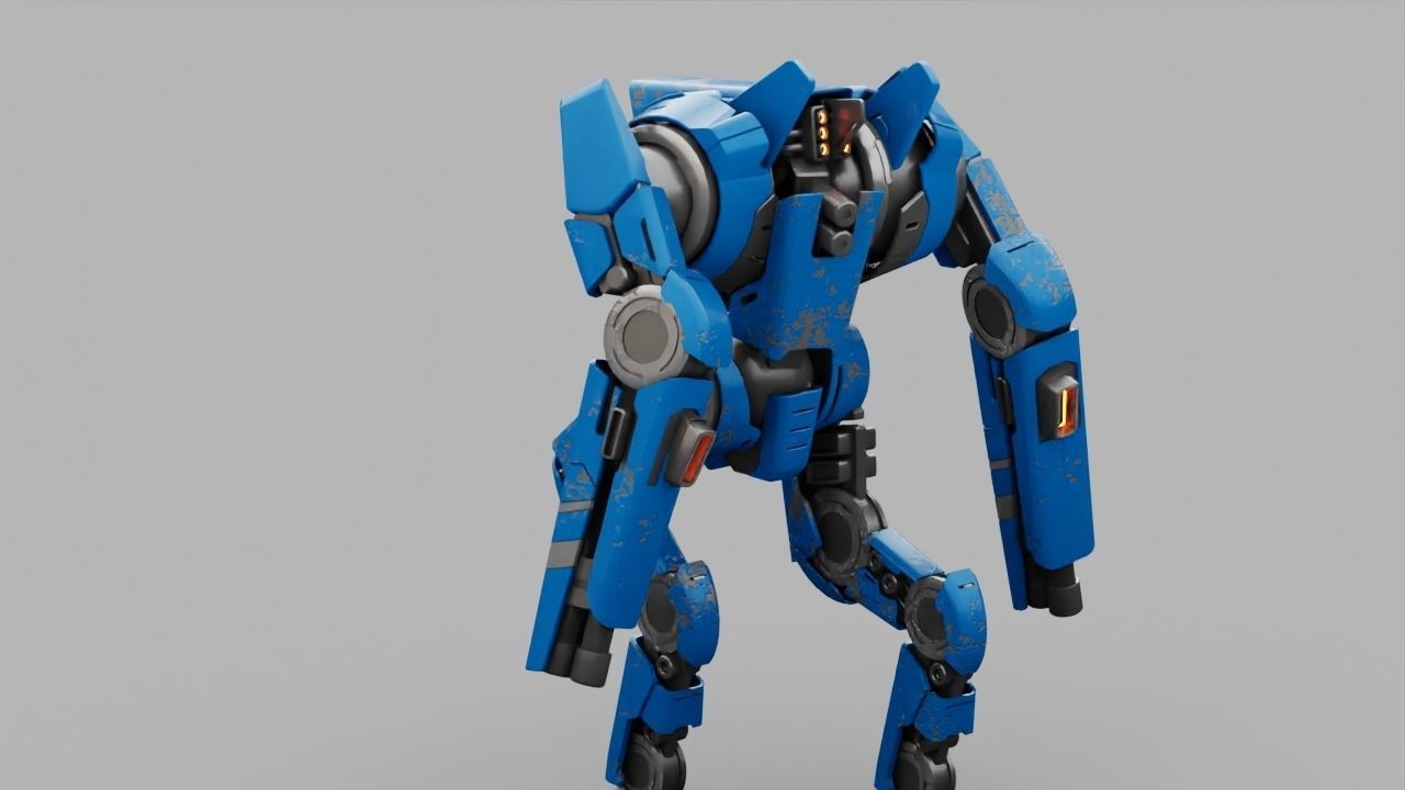 BATTLE DROID DOMIAN rigged character 3D model_34