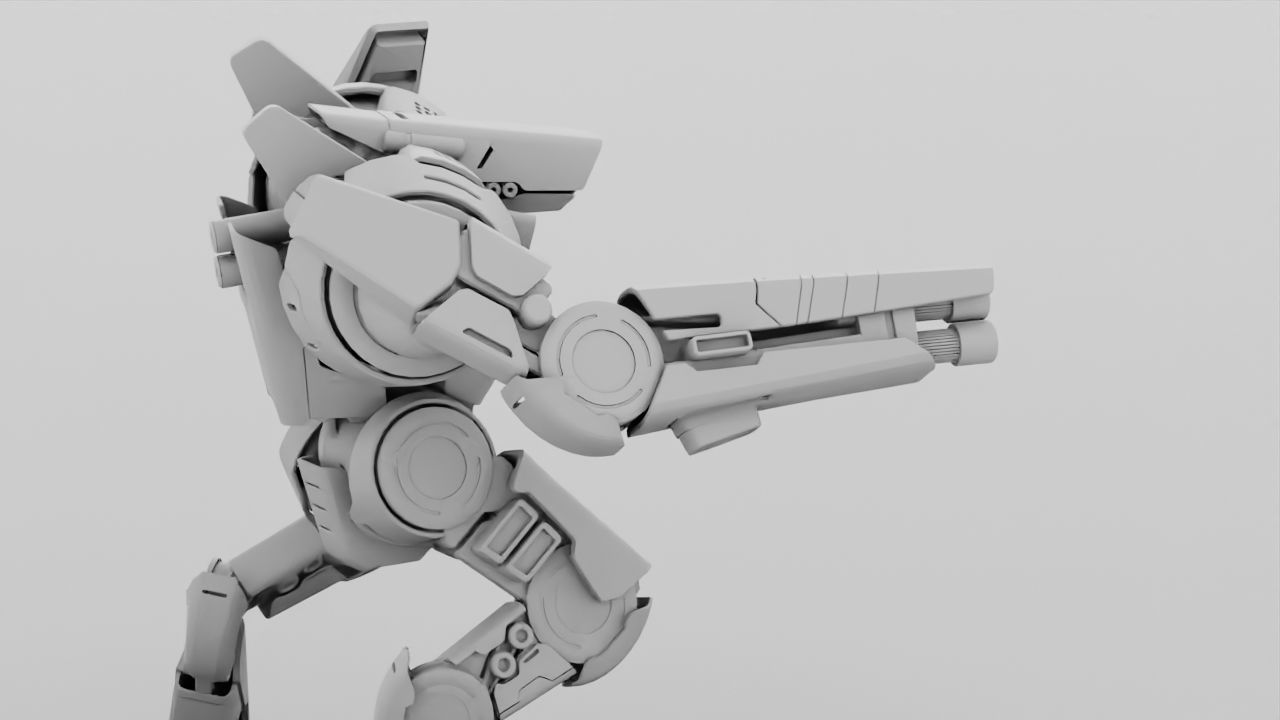 BATTLE DROID DOMIAN rigged character 3D model_40