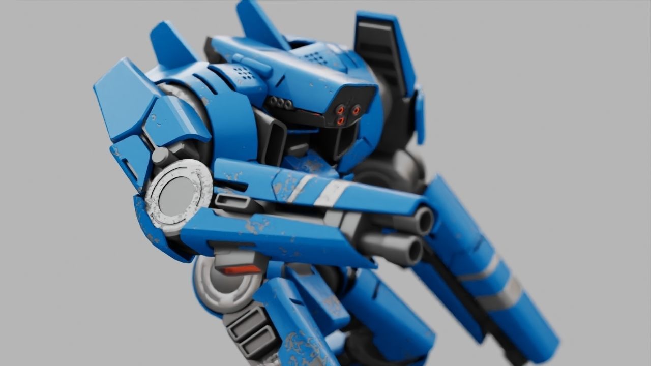 BATTLE DROID DOMIAN rigged character 3D model_28