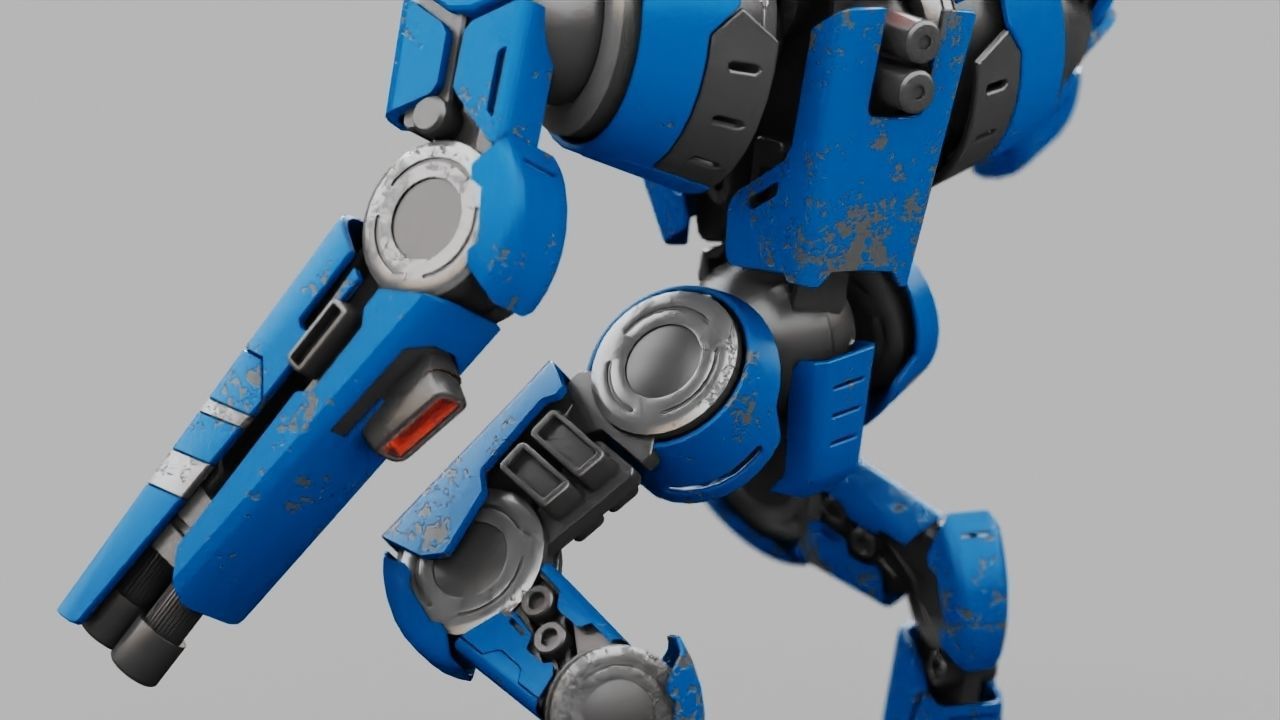 BATTLE DROID DOMIAN rigged character 3D model_23