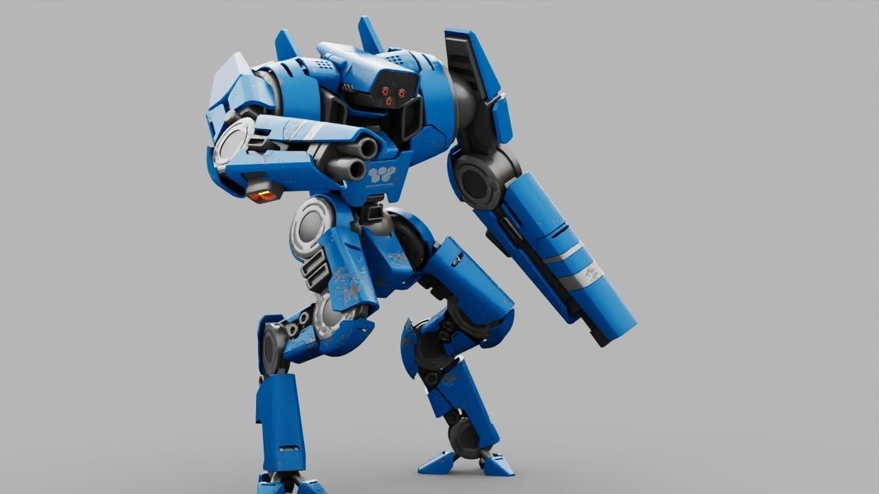 BATTLE DROID DOMIAN rigged character 3D model_15