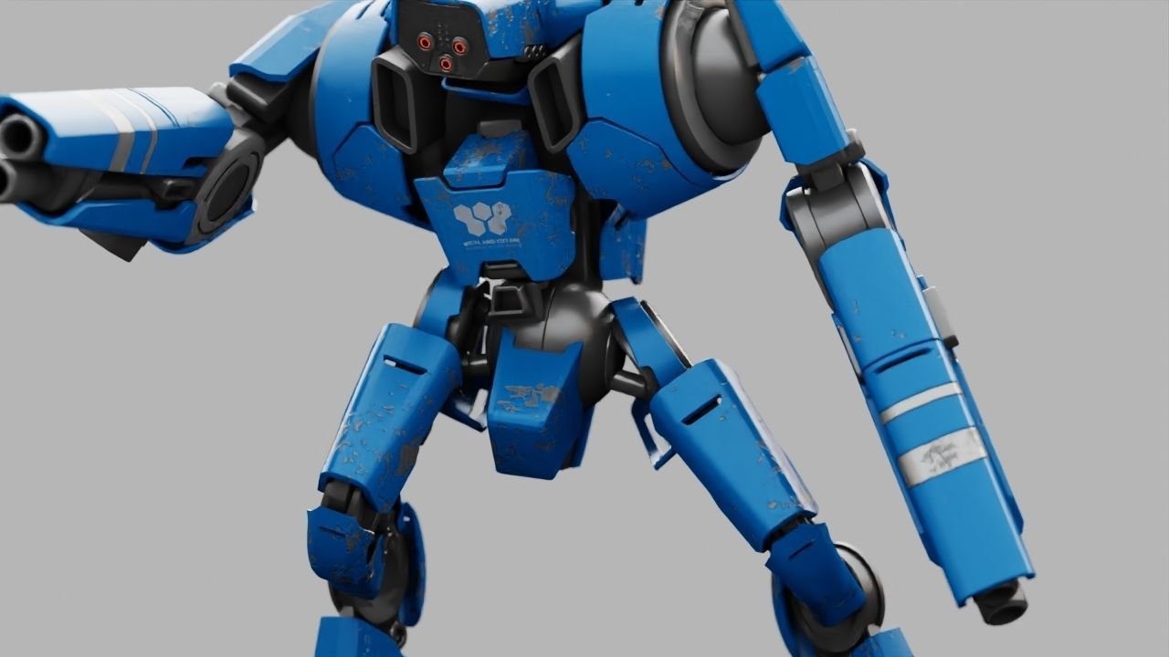 BATTLE DROID DOMIAN rigged character 3D model_26