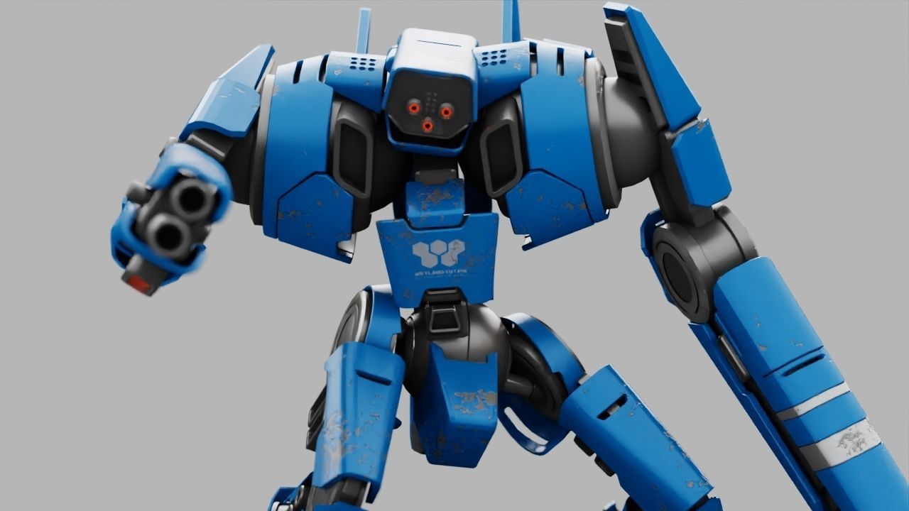 BATTLE DROID DOMIAN rigged character 3D model_27