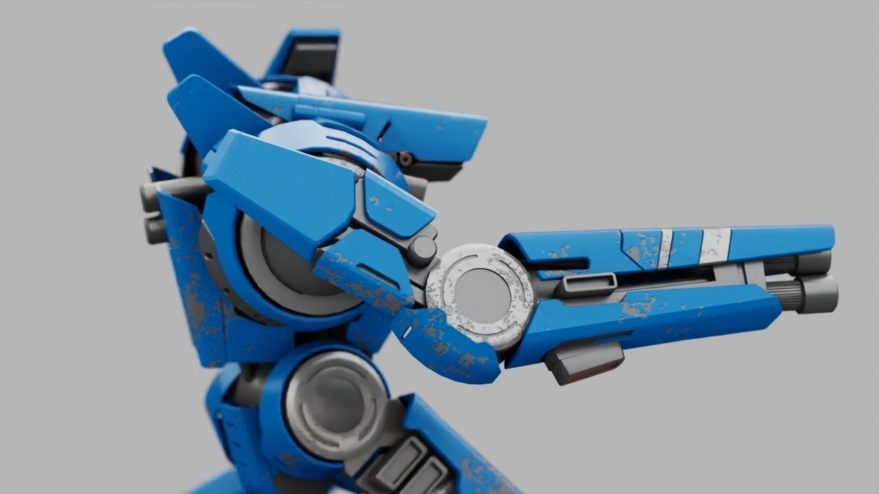 BATTLE DROID DOMIAN rigged character 3D model_29