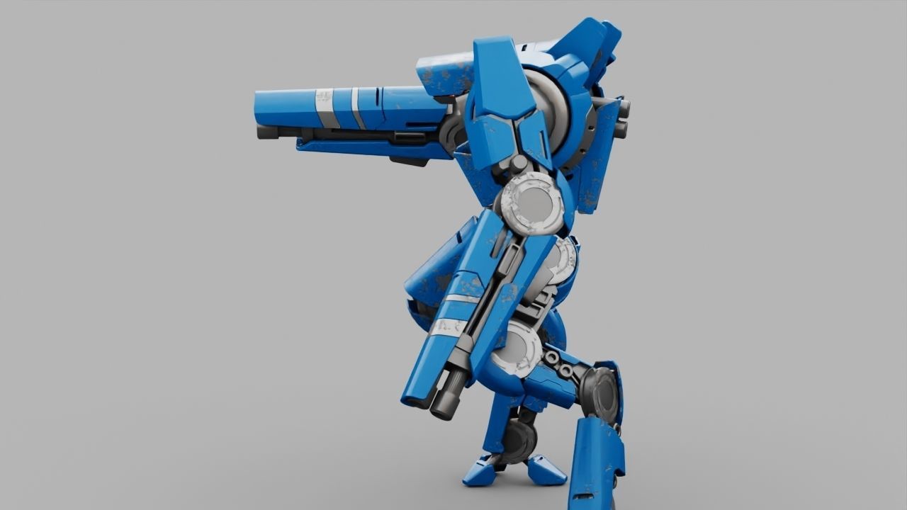 BATTLE DROID DOMIAN rigged character 3D model_5