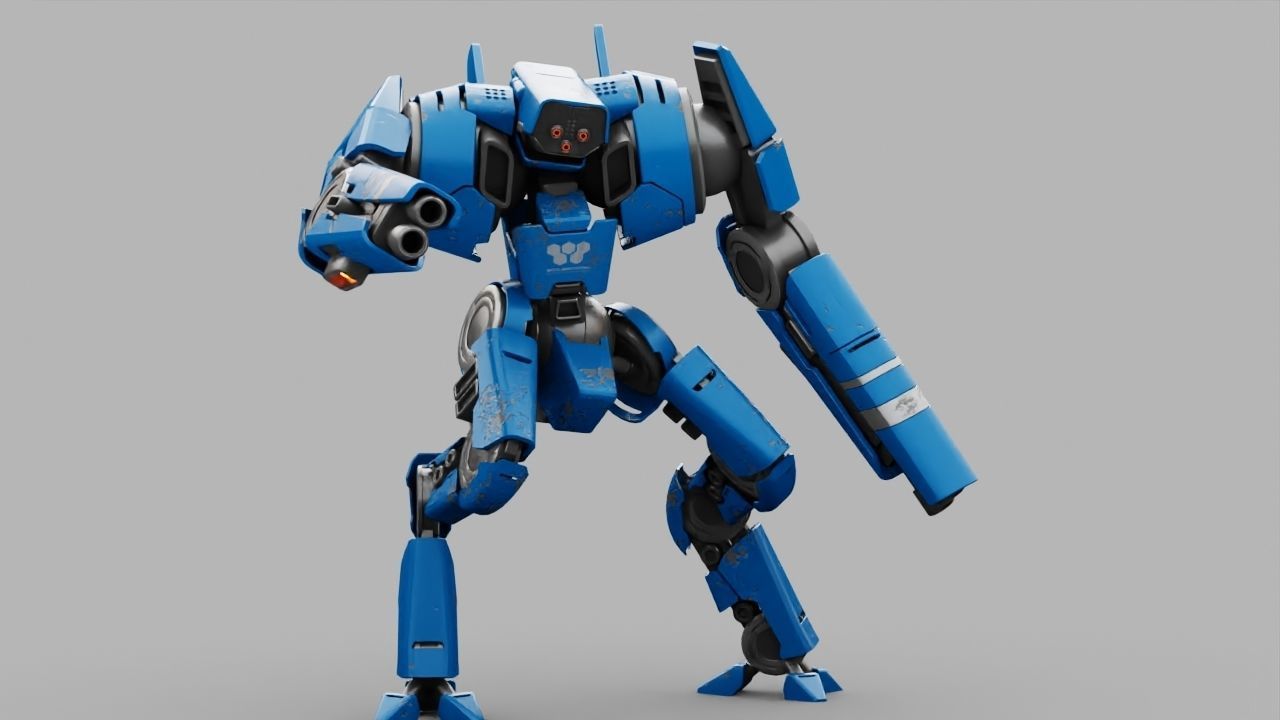 BATTLE DROID DOMIAN rigged character 3D model_16