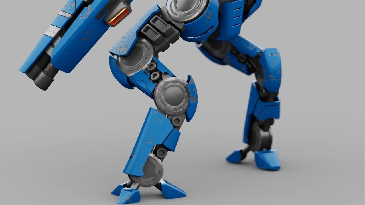 BATTLE DROID DOMIAN rigged character 3D model_24