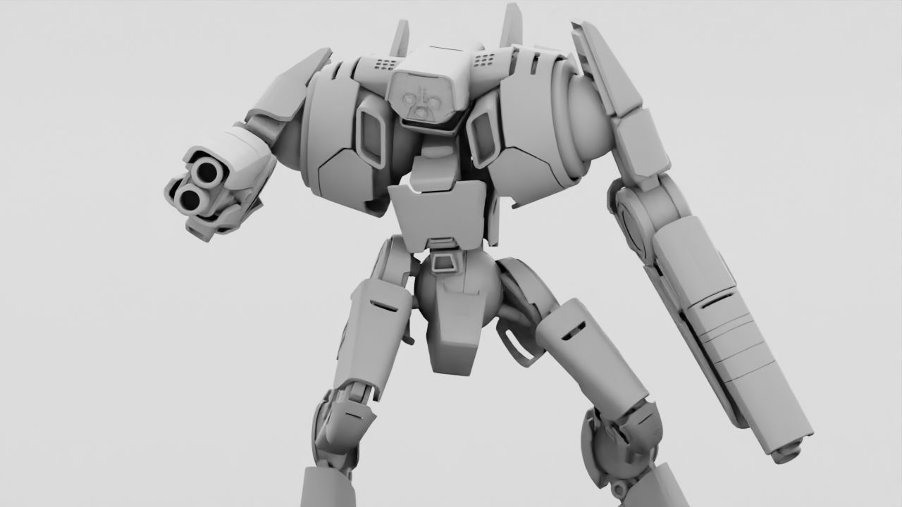 BATTLE DROID DOMIAN rigged character 3D model_35