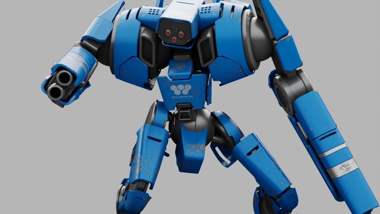 BATTLE DROID DOMIAN rigged character 3D model_17