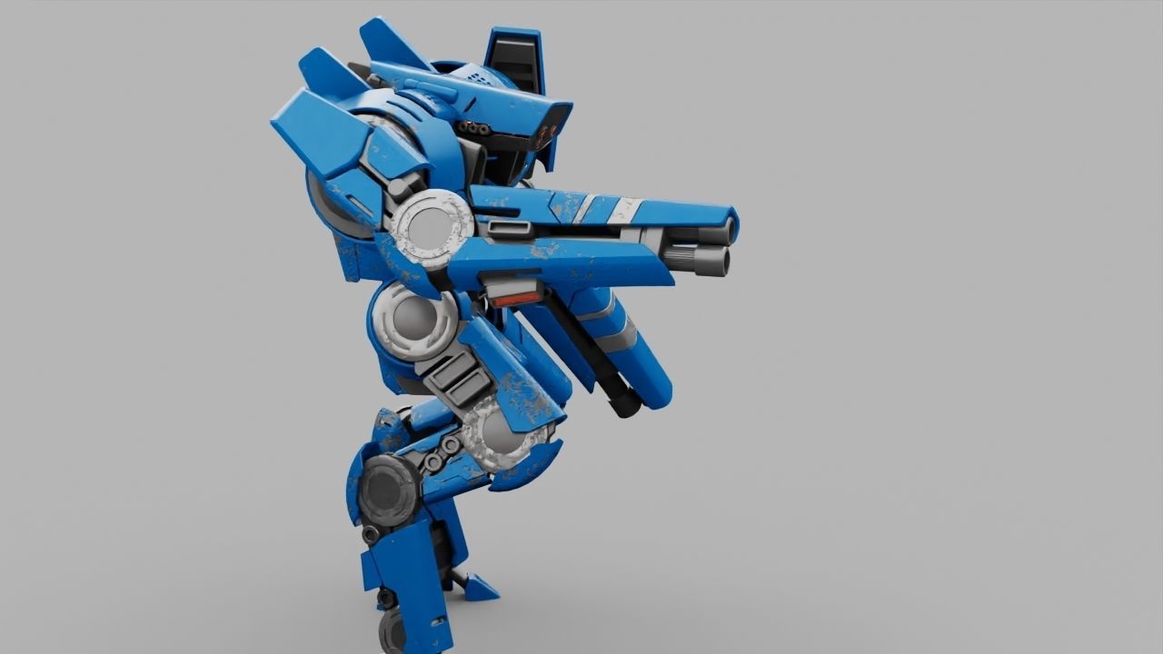 BATTLE DROID DOMIAN rigged character 3D model_13