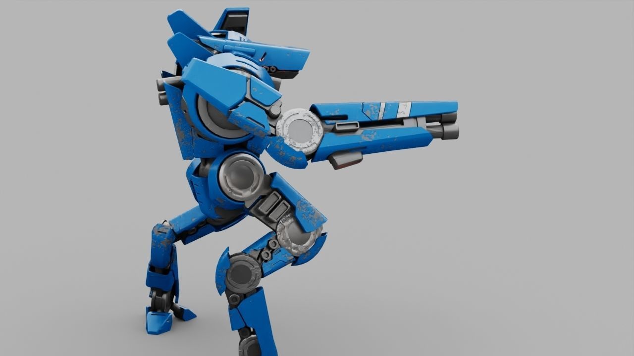 BATTLE DROID DOMIAN rigged character 3D model_12