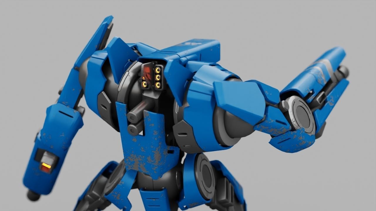 BATTLE DROID DOMIAN rigged character 3D model_30