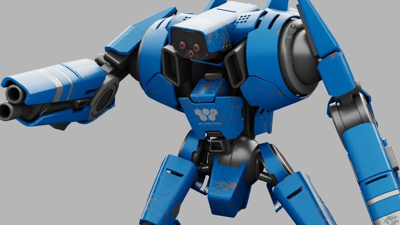 BATTLE DROID DOMIAN rigged character 3D model_18