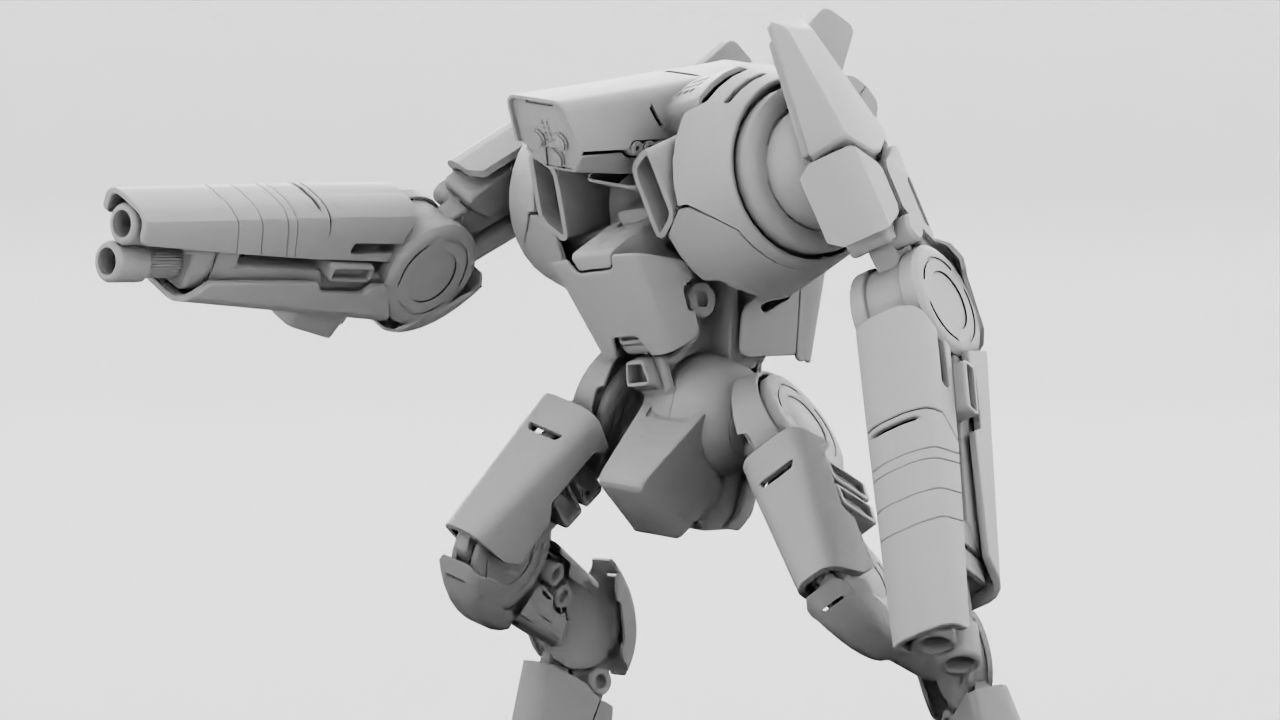 BATTLE DROID DOMIAN rigged character 3D model_36