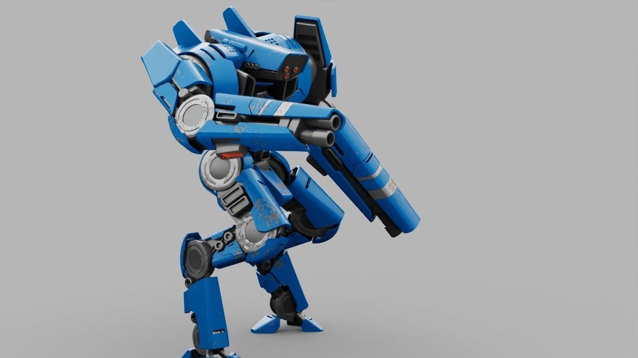 BATTLE DROID DOMIAN rigged character 3D model_14