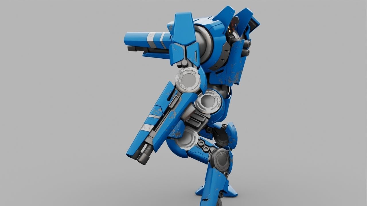 BATTLE DROID DOMIAN rigged character 3D model_6