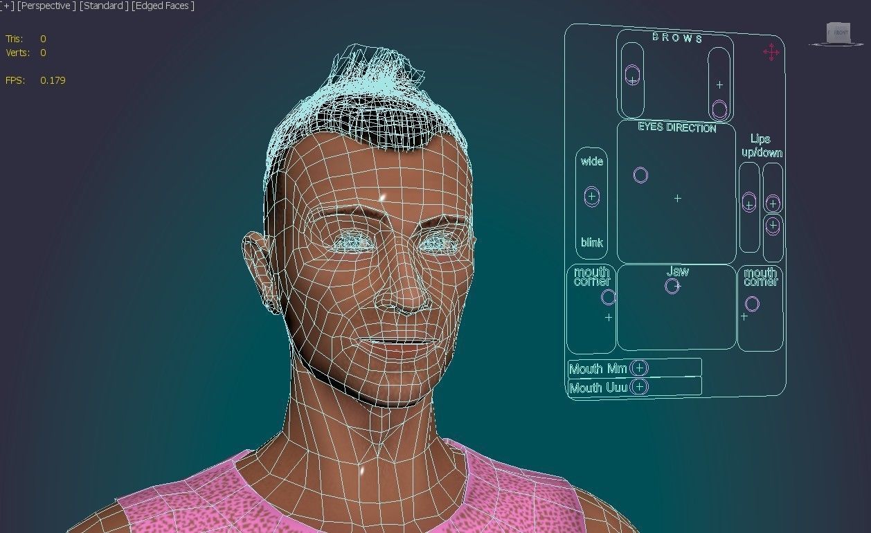 Gay Person Brendon Low-poly 3D model_7