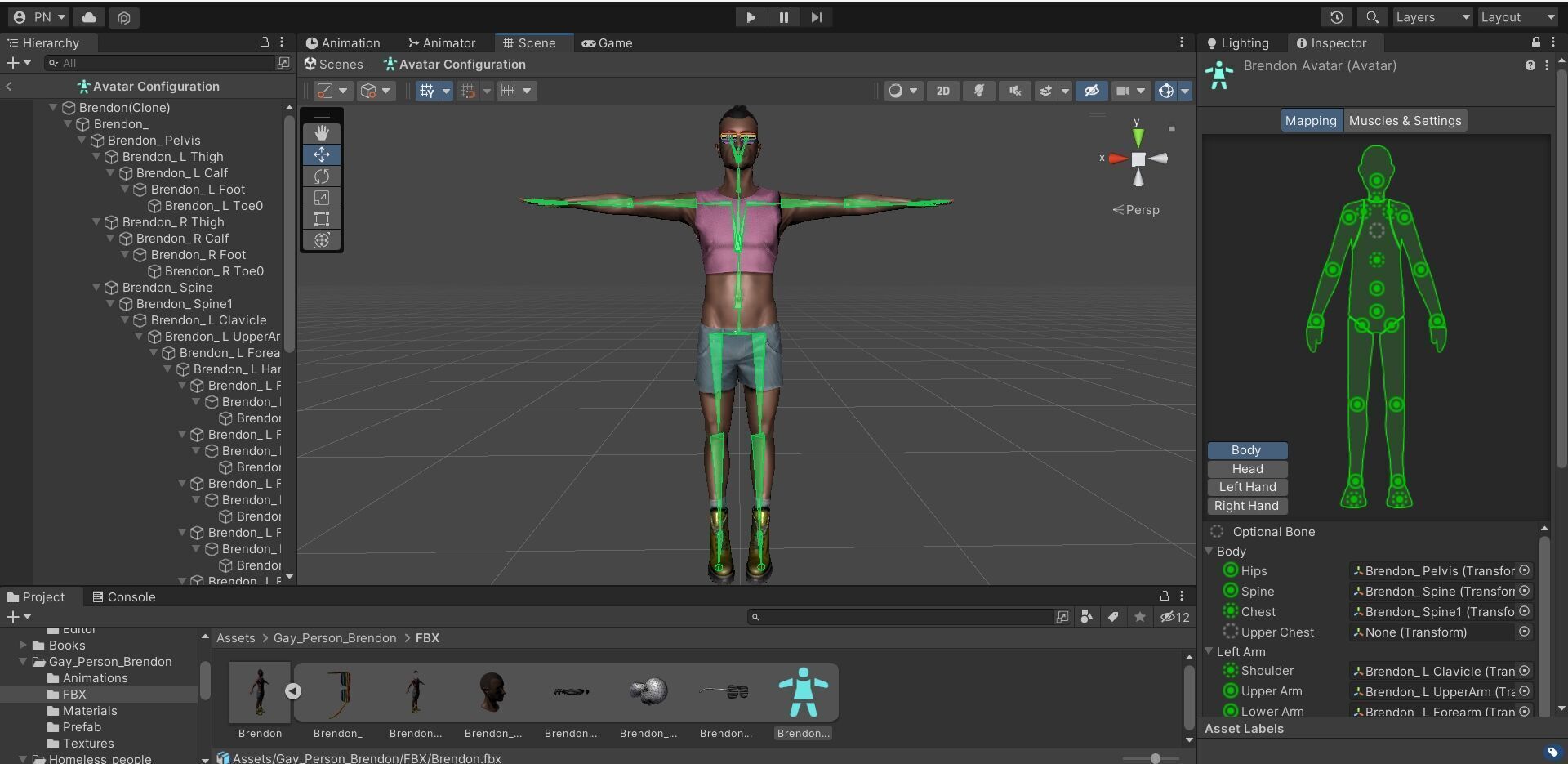 Gay Person Brendon Low-poly 3D model_12