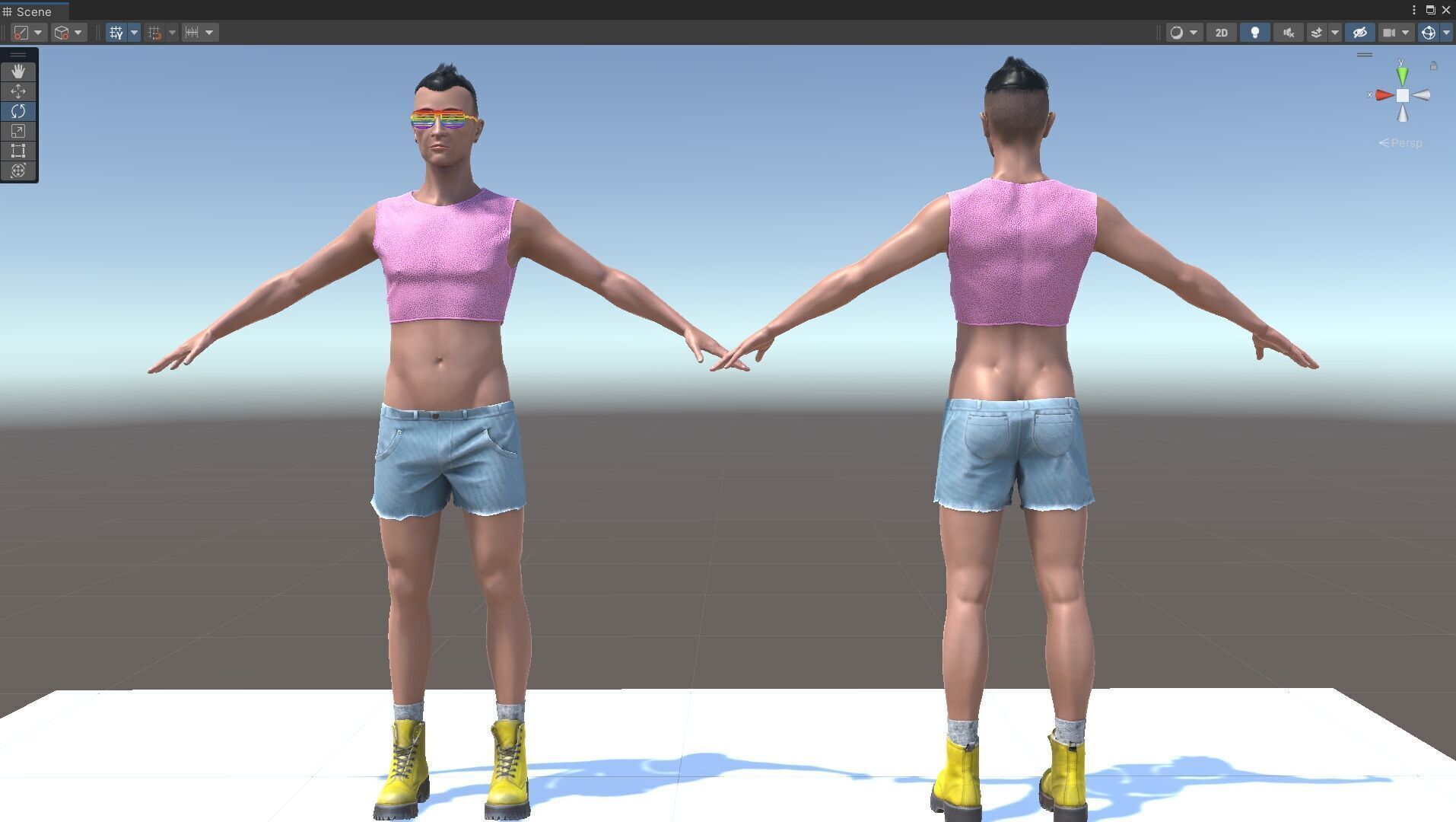 Gay Person Brendon Low-poly 3D model_10