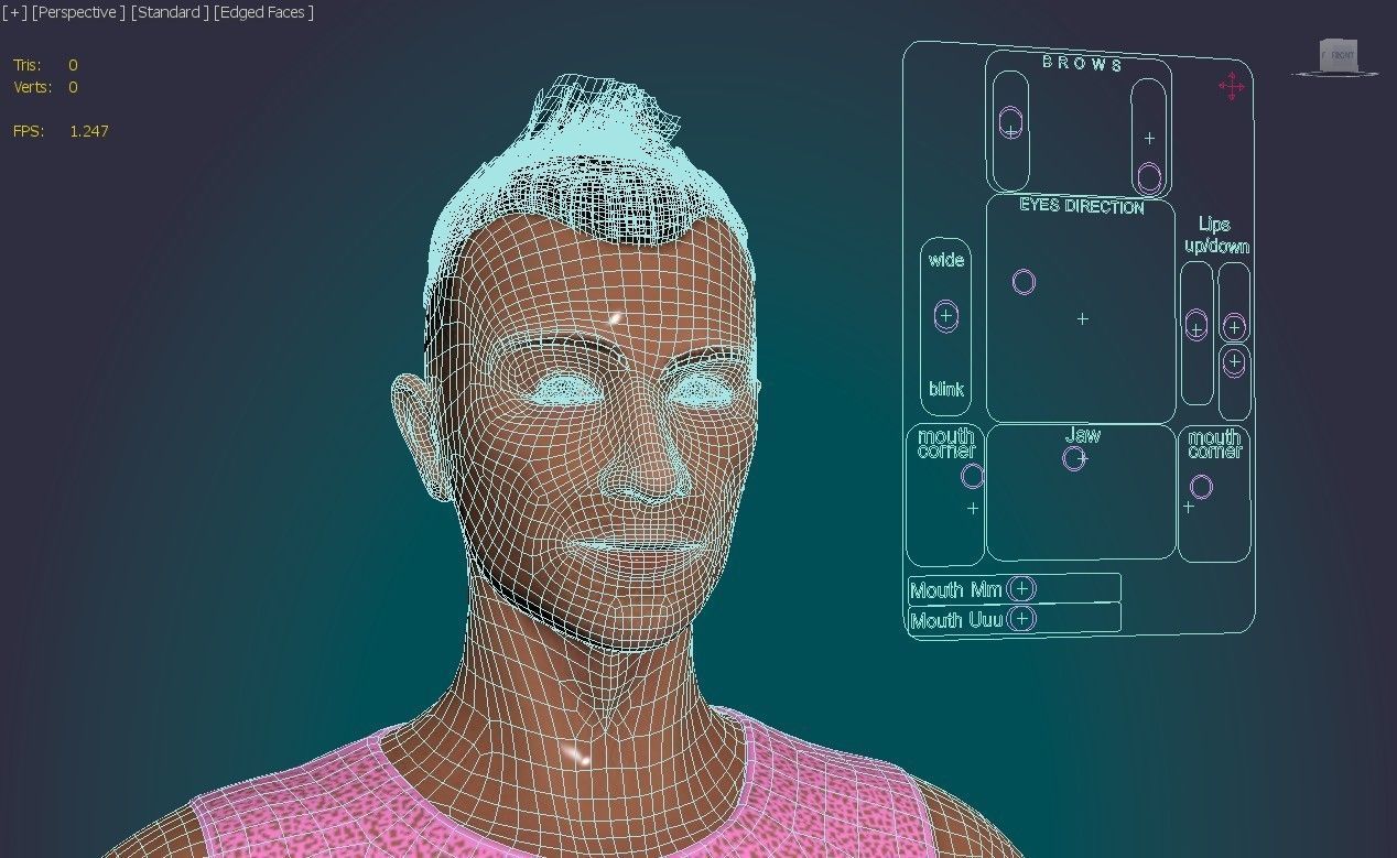 Gay Person Brendon Low-poly 3D model_8