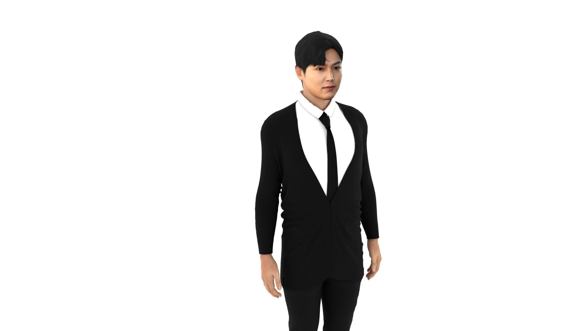Lee Byung-hun Low-poly 3D model_1