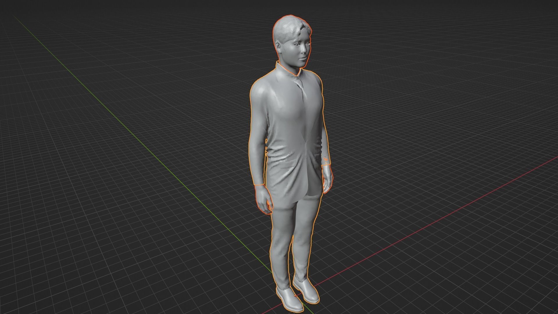 Lee Byung-hun Low-poly 3D model_8