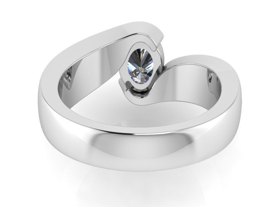 rotated head diamond ring 0102 3D print model_3