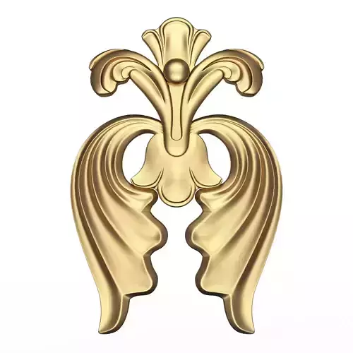 Carved Plaster Molding Decoration 013 Low-poly 3D model